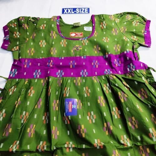 PFXXL02 Beauty and Yoga Branded Puff Sleeve Frock Model Nighty