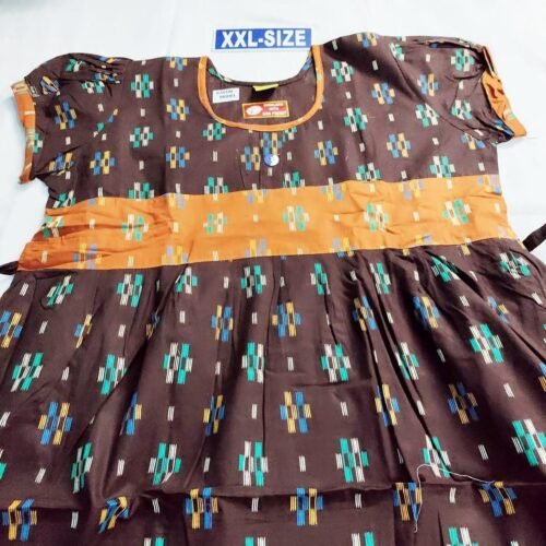 PFXXL09 Beauty and Yoga Branded Puff Sleeve Frock Model Nighty