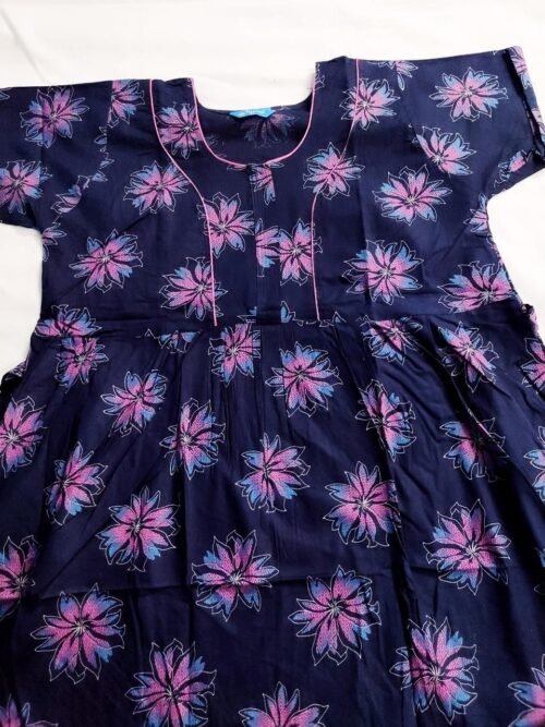 PFXXL01 Beauty and Yoga Branded Puff sleeve Frock Model Nighty