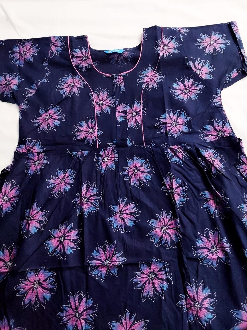 PFXXL01 Beauty and Yoga Branded Puff sleeve Frock Model Nighty